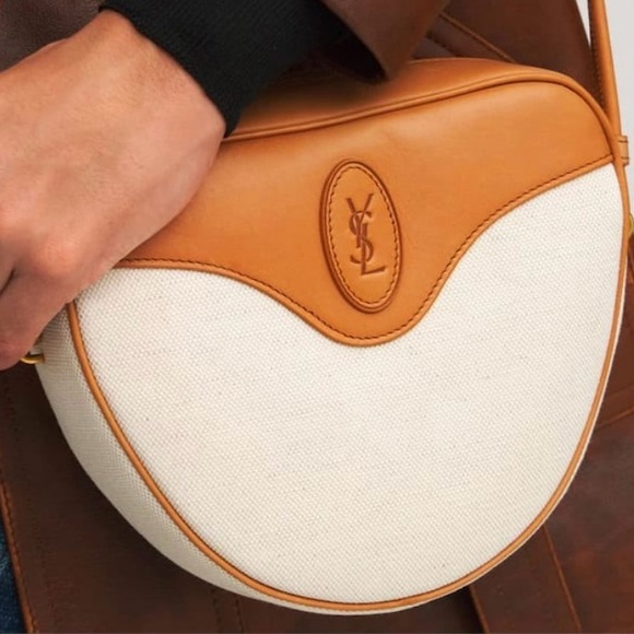 Yves Saint Laurent Handbags - NWT Saint Laurent Canvas Sac Coeur Crossbody Bag